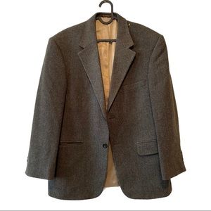 OSCAR DE LA RENTA tweed wool brown suit
